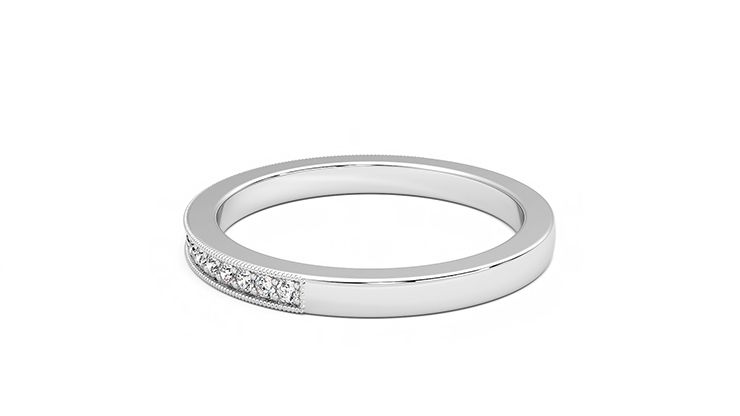 Taylor & Hart Gardenia Wedding Ring 360 degree image 19
