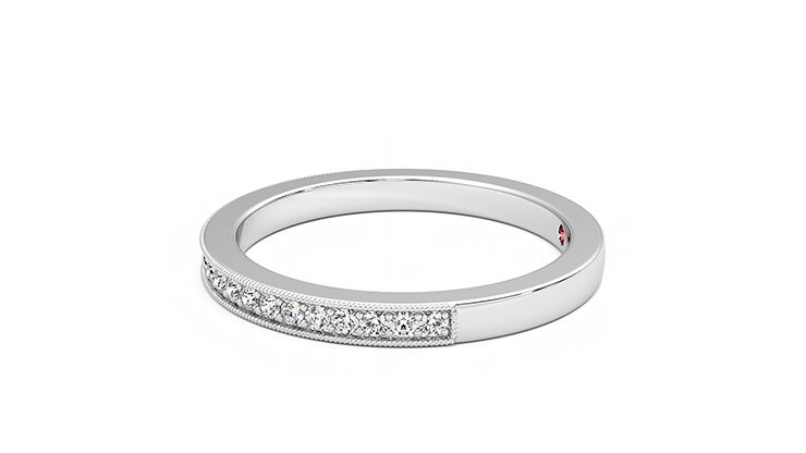 Taylor & Hart Gardenia Wedding Ring 360 degree image 21