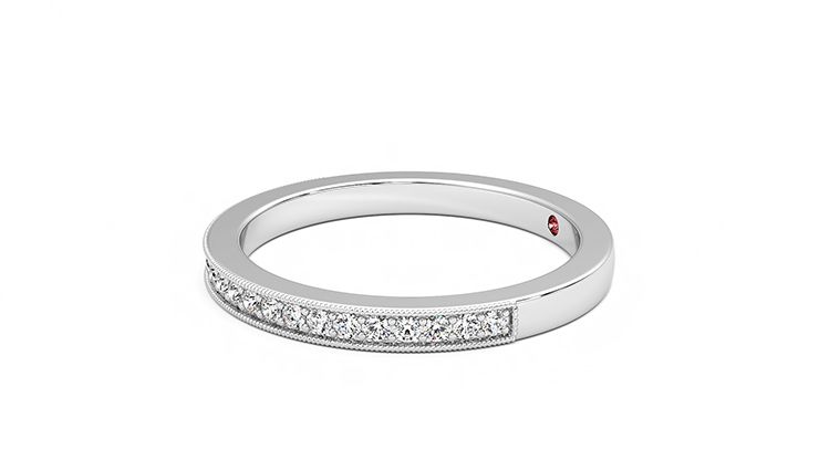Taylor & Hart Gardenia Wedding Ring 360 degree image 22