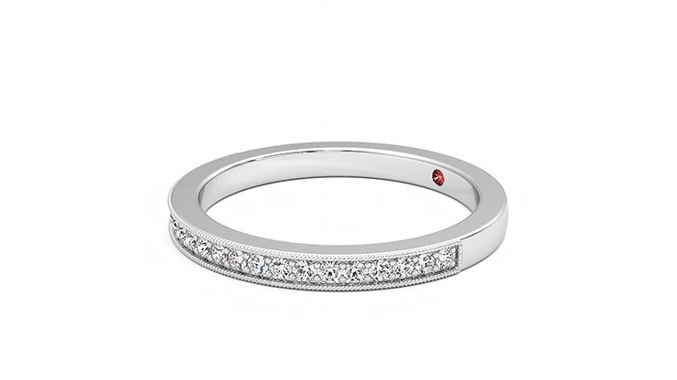 Taylor & Hart Gardenia Wedding Ring 360 degree image 23