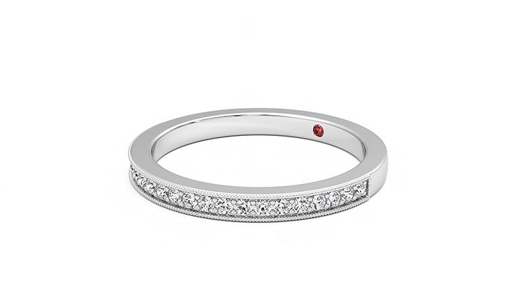 Taylor & Hart Gardenia Wedding Ring 360 degree image 24