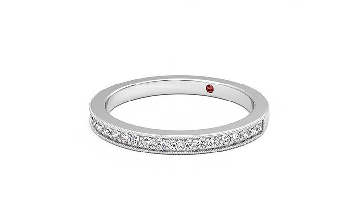 Taylor & Hart Gardenia Wedding Ring 360 degree image 25