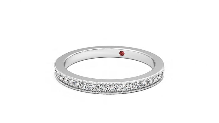 Taylor & Hart Gardenia Wedding Ring 360 degree image 26