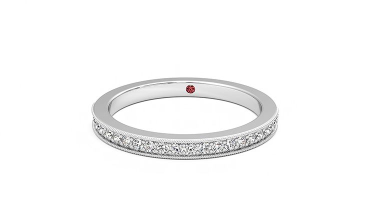 Taylor & Hart Gardenia Wedding Ring 360 degree image 28