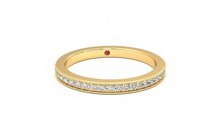 Taylor & Hart Gardenia Wedding Ring 360 degree image 2