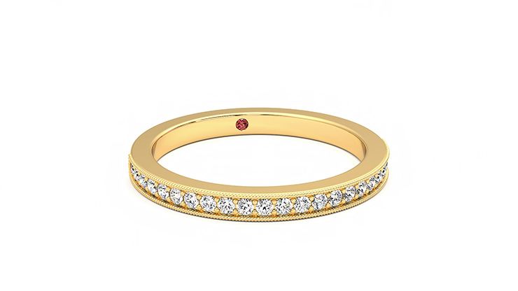 Taylor & Hart Gardenia Wedding Ring 360 degree image 3