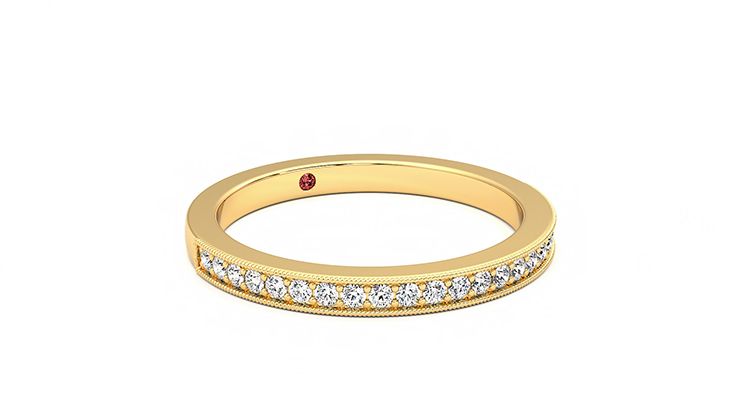 Taylor & Hart Gardenia Wedding Ring 360 degree image 5