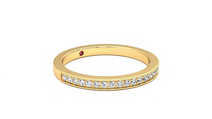 Taylor & Hart Gardenia Wedding Ring 360 degree image 6