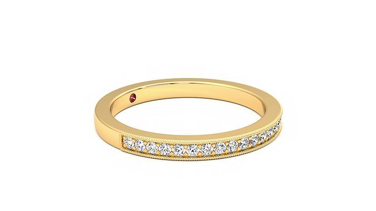 Taylor & Hart Gardenia Wedding Ring 360 degree image 7