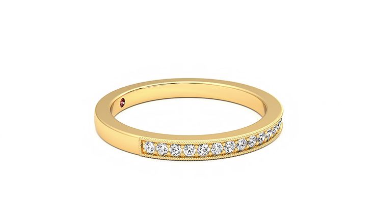 Taylor & Hart Gardenia Wedding Ring 360 degree image 8