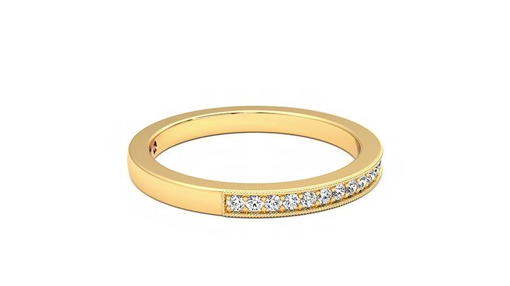 Taylor & Hart Gardenia Wedding Ring 360 degree image 9