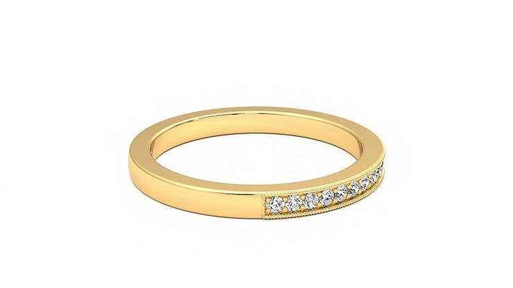 Taylor & Hart Gardenia Wedding Ring 360 degree image 10