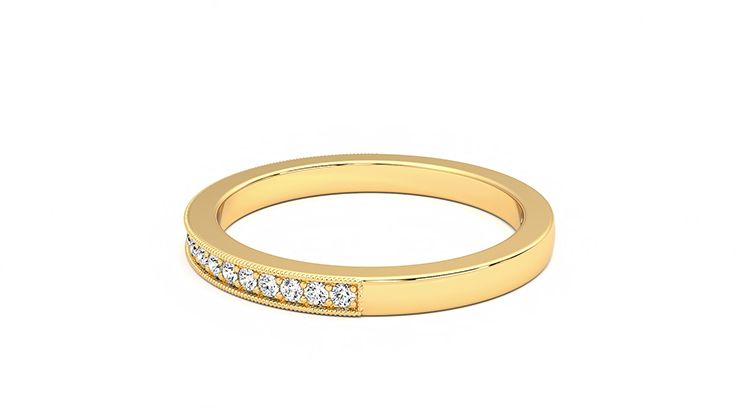 Taylor & Hart Gardenia Wedding Ring 360 degree image 20