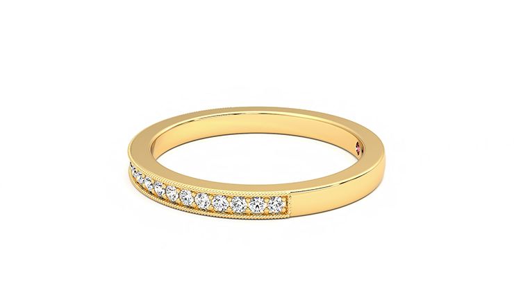 Taylor & Hart Gardenia Wedding Ring 360 degree image 21