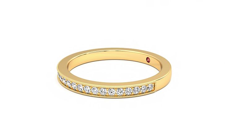 Taylor & Hart Gardenia Wedding Ring 360 degree image 23