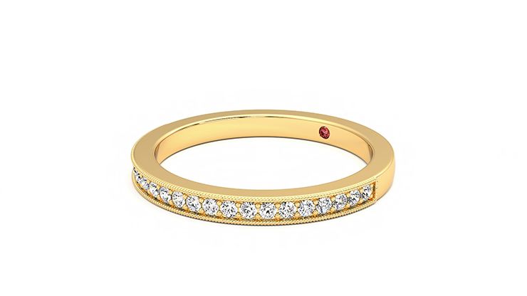 Taylor & Hart Gardenia Wedding Ring 360 degree image 24