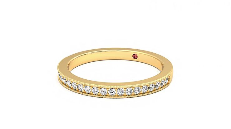 Taylor & Hart Gardenia Wedding Ring 360 degree image 25