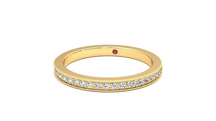Taylor & Hart Gardenia Wedding Ring 360 degree image 27