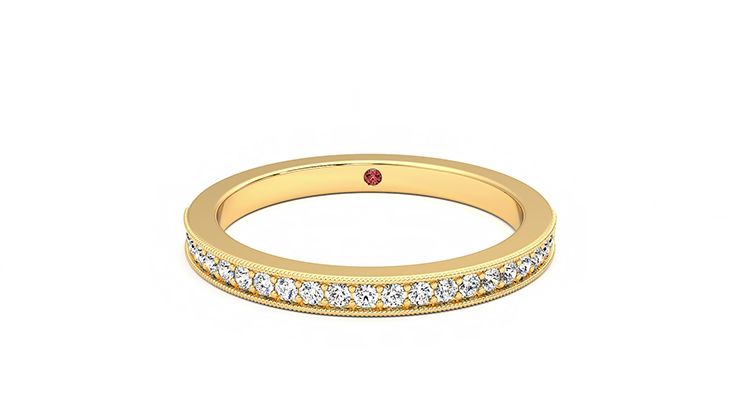 Taylor & Hart Gardenia Wedding Ring 360 degree image 29