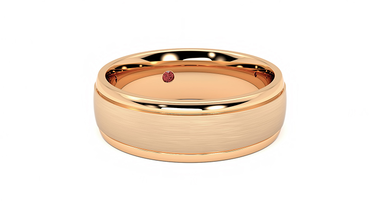 Mens rose gold hot sale wedding ring