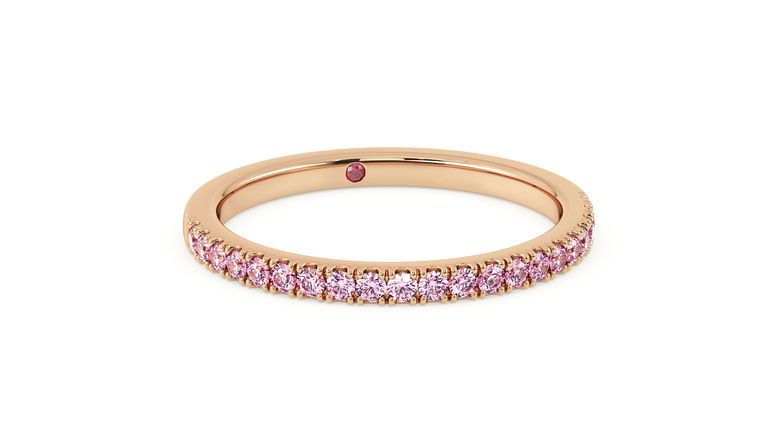 Taylor & Hart Hibiscus Wedding Ring 360 degree image 1