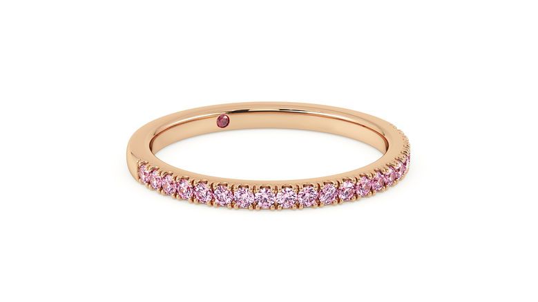 Taylor & Hart Hibiscus Wedding Ring 360 degree image 2