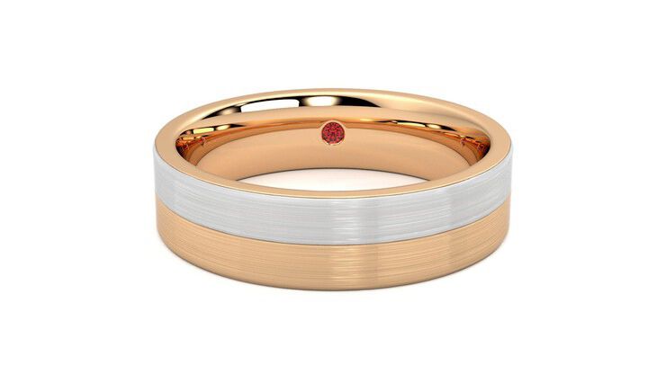 Taylor & Hart Hickory Wedding Ring 360 degree image 0
