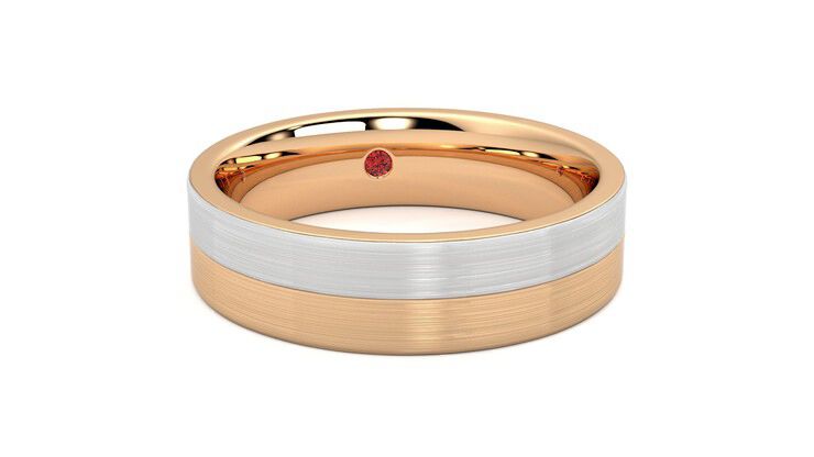 Taylor & Hart Hickory Wedding Ring 360 degree image 3