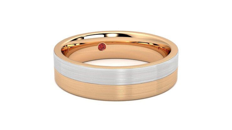 Taylor & Hart Hickory Wedding Ring 360 degree image 4