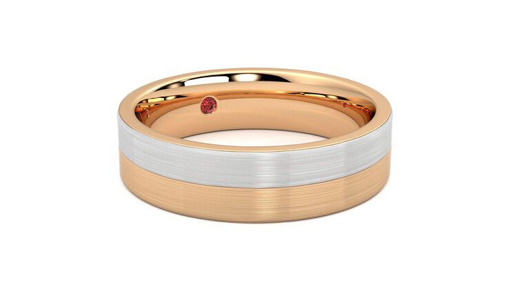 Taylor & Hart Hickory Wedding Ring 360 degree image 5