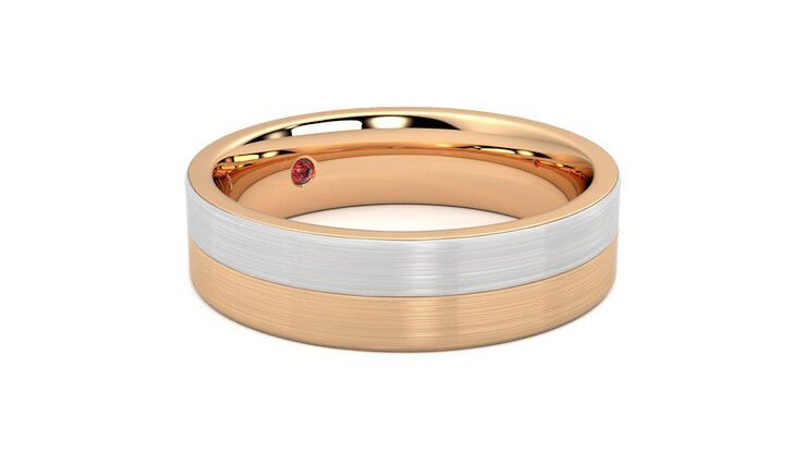 Taylor & Hart Hickory Wedding Ring 360 degree image 6