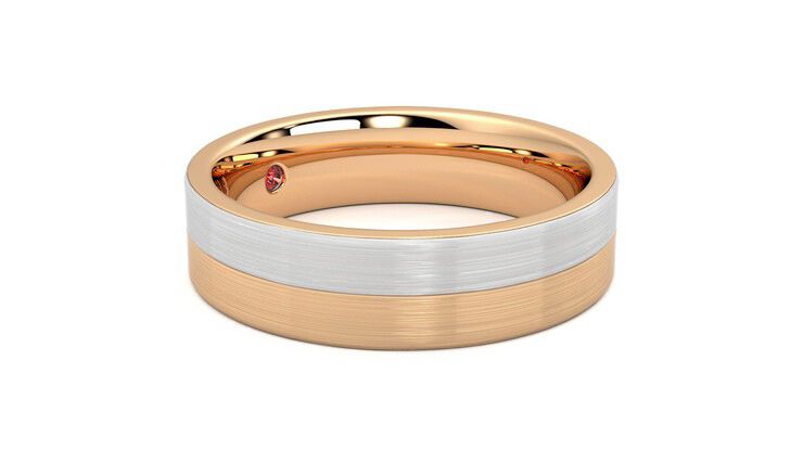 Taylor & Hart Hickory Wedding Ring 360 degree image 7