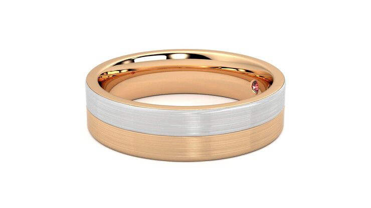 Taylor & Hart Hickory Wedding Ring 360 degree image 22