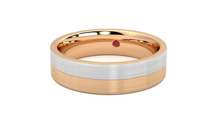 Taylor & Hart Hickory Wedding Ring 360 degree image 27