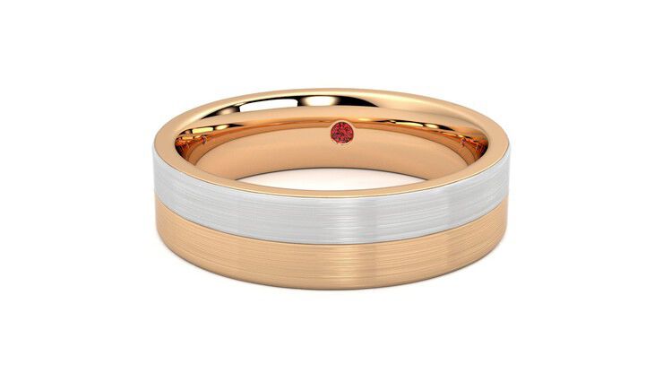 Taylor & Hart Hickory Wedding Ring 360 degree image 28