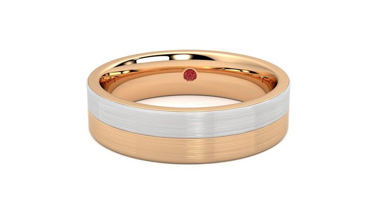 Taylor & Hart Hickory Wedding Ring 360 degree image 29