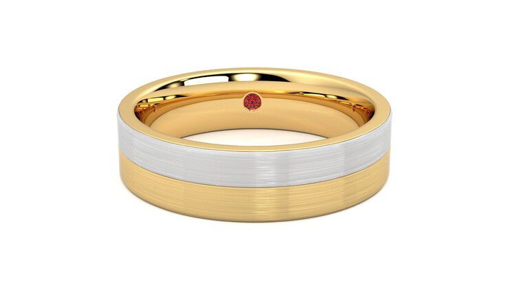 Taylor & Hart Hickory Wedding Ring 360 degree image 1