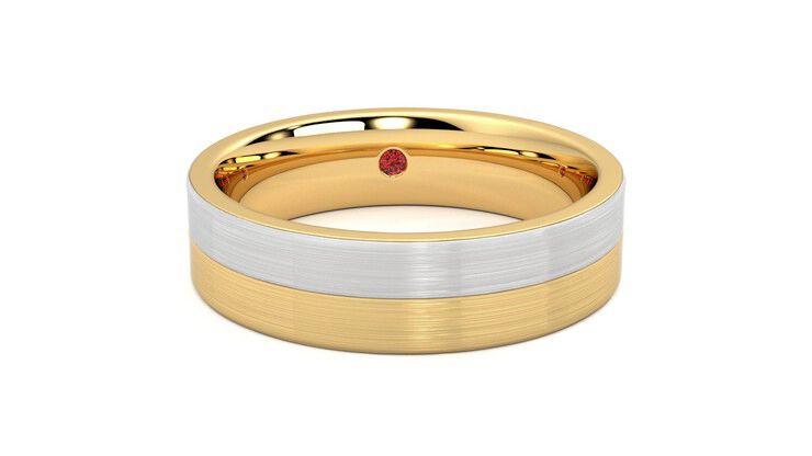 Taylor & Hart Hickory Wedding Ring 360 degree image 2