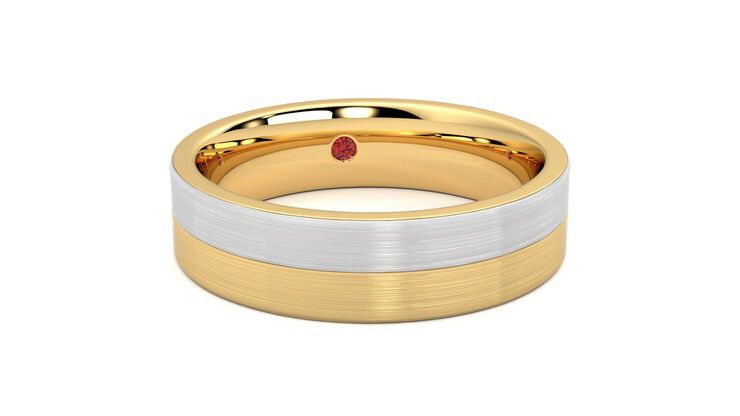 Taylor & Hart Hickory Wedding Ring 360 degree image 3