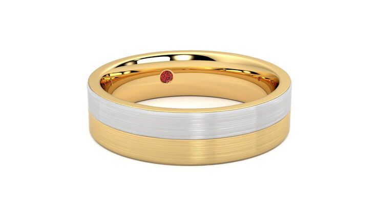 Taylor & Hart Hickory Wedding Ring 360 degree image 4