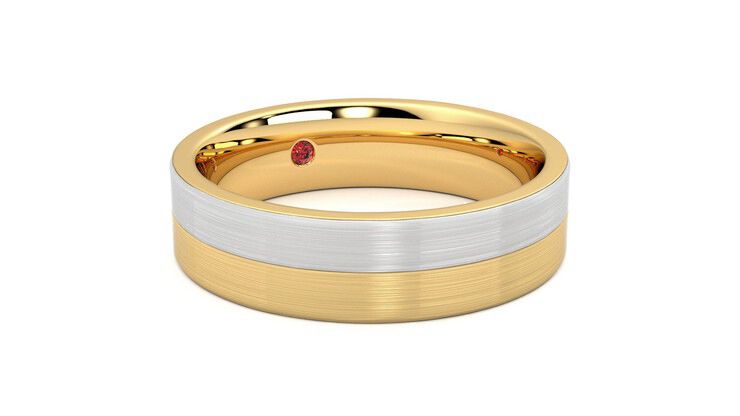 Taylor & Hart Hickory Wedding Ring 360 degree image 5
