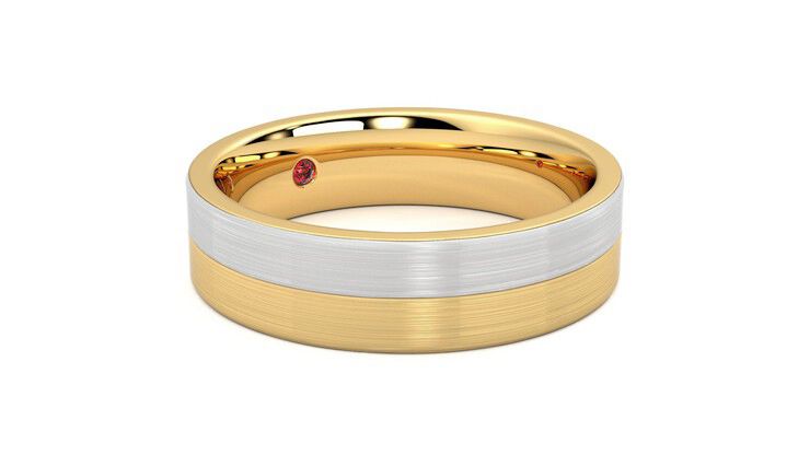 Taylor & Hart Hickory Wedding Ring 360 degree image 6