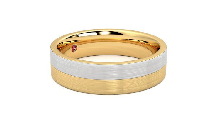 Taylor & Hart Hickory Wedding Ring 360 degree image 7