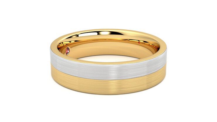 Taylor & Hart Hickory Wedding Ring 360 degree image 8