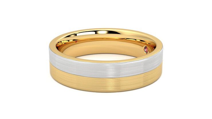 Taylor & Hart Hickory Wedding Ring 360 degree image 22