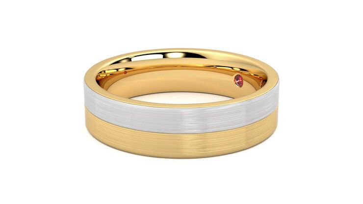 Taylor & Hart Hickory Wedding Ring 360 degree image 23