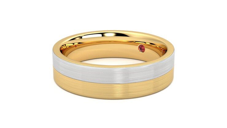 Taylor & Hart Hickory Wedding Ring 360 degree image 24