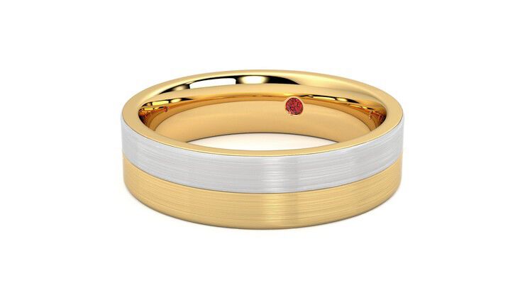 Taylor & Hart Hickory Wedding Ring 360 degree image 26