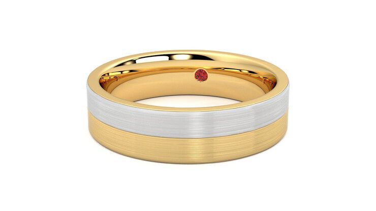 Taylor & Hart Hickory Wedding Ring 360 degree image 27