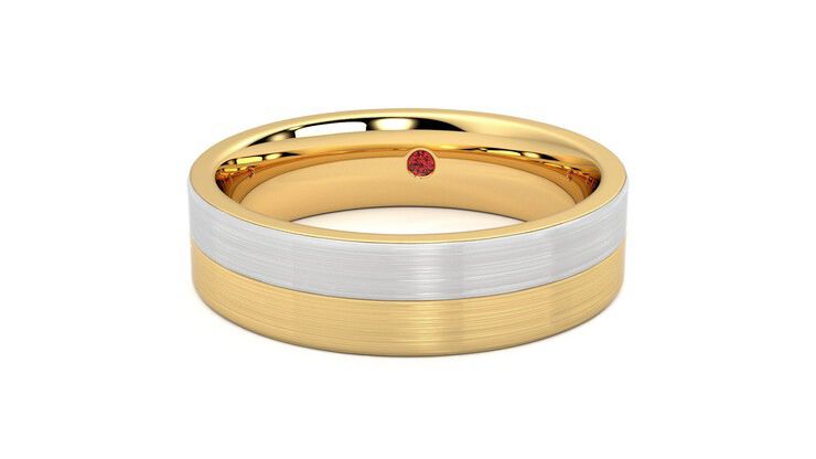 Taylor & Hart Hickory Wedding Ring 360 degree image 28